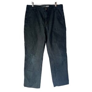Carhartt Rugged Flex Relaxed Fit Duck Double Front Work Pants 36x34 Black